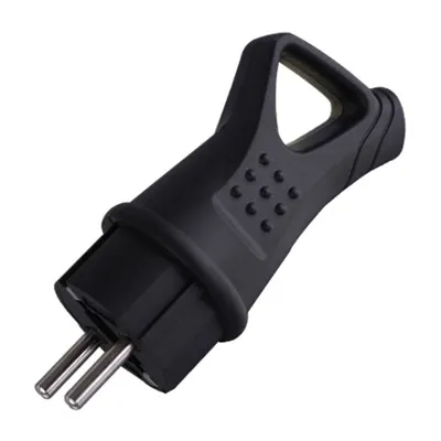 Gúmmítappi 2p+e 16a Svartur Ip44